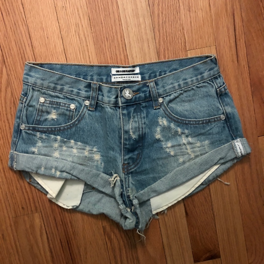 ONETEASPOON MONTANA BLUE BANDITS MID RISE SHORT